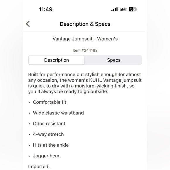 KUHL Vantage Jumpsuit - Picture 15 of 16